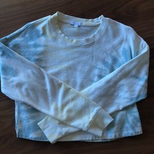 NWOT Beyond Yoga Tie-dye Cropped Crewneck Sweater, Size S
